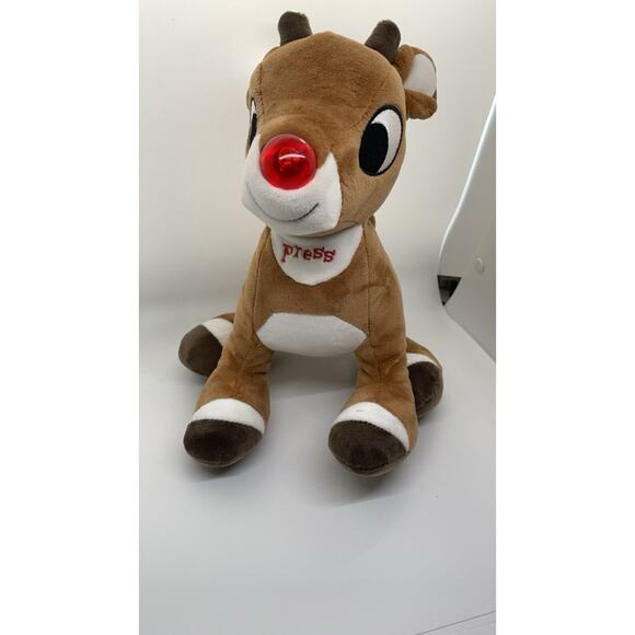 Rudolph The Red Nosed Reindeer Plush 11” With Music And Lights Plush - Picture 1 of 6